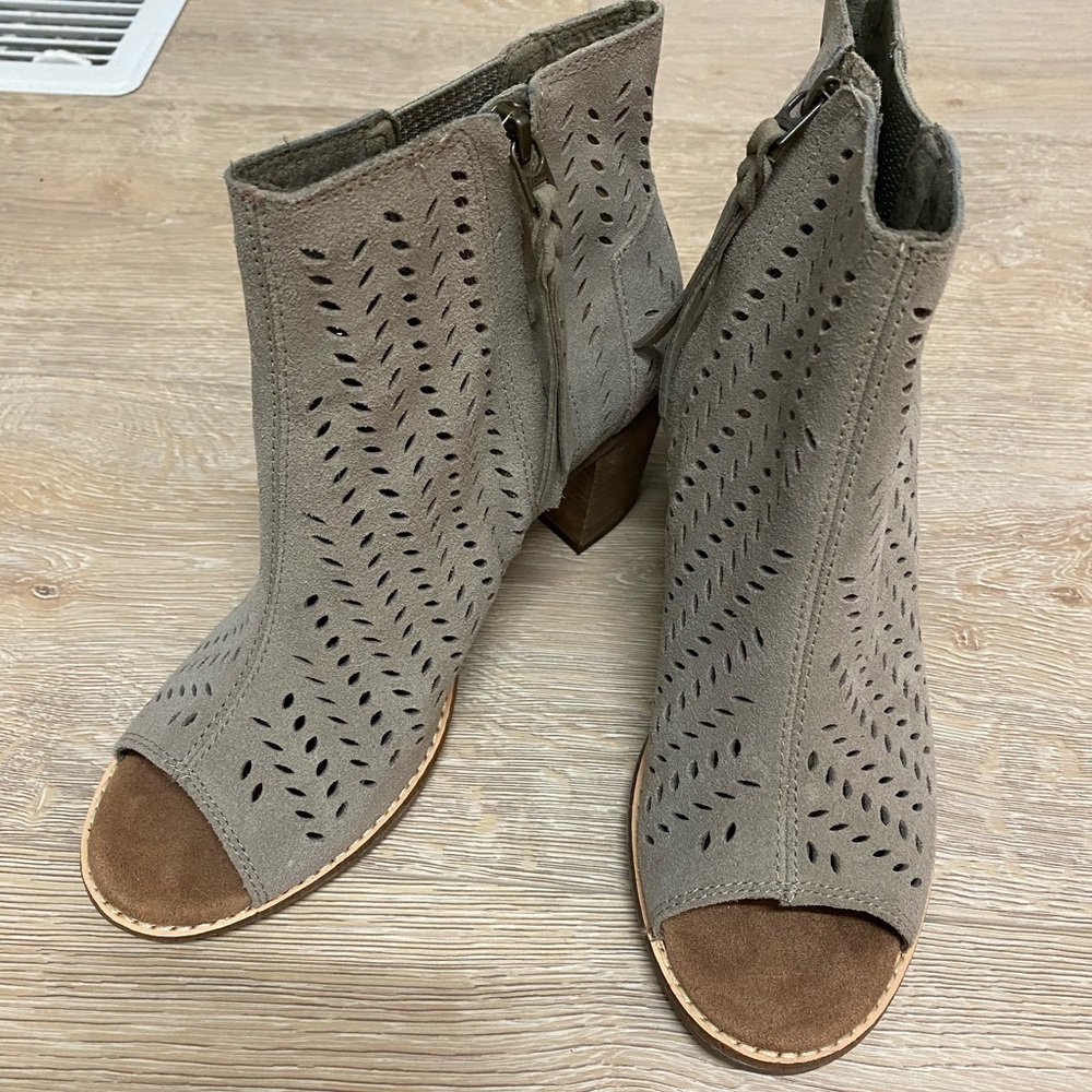 TOMS Open Toe Booties